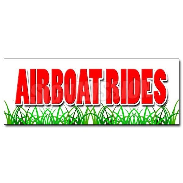 AIRBOAT RIDES DECAL sticker everglades guided tours swamp buggy wetlands, D-36 Airboat Rides